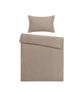 Seersucker Bettwäsche Uni Taupe